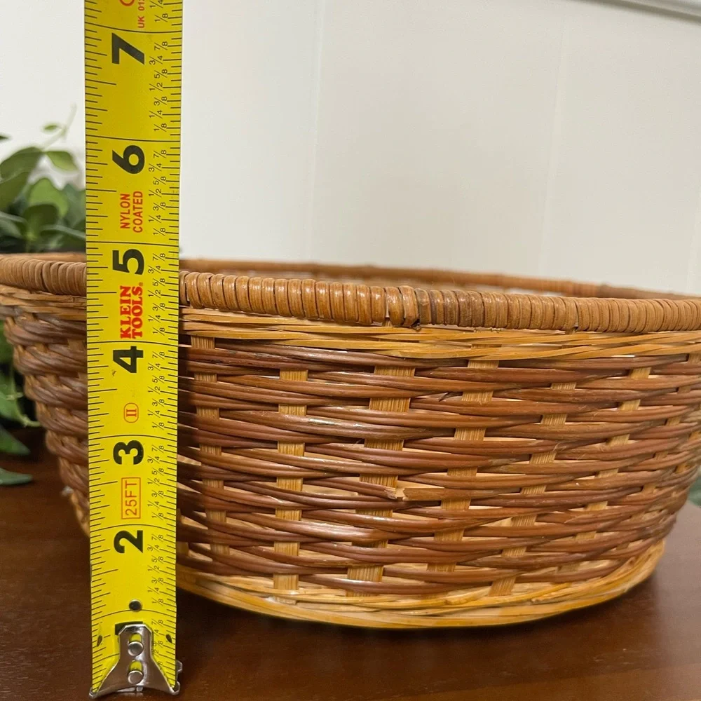 Woven Basket brown‎ bohemian granny plant storage fruit basket